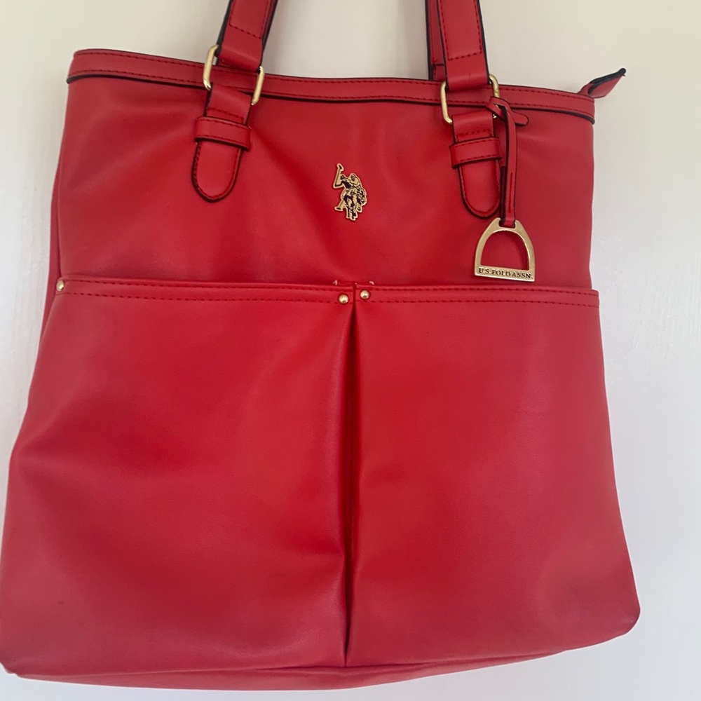 Polo Shoulder Bag Purse Red